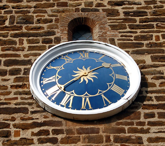 The clock on the south face of the west tower March 2010